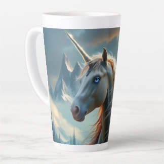 Mystisches Einhorn in verzauberten Bergen Milchtasse