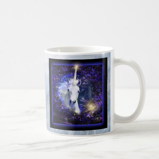 Mystisches Einhorn Pferd SHAFIRE Kaffeetasse (Rechts)