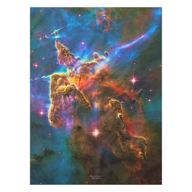 Mystisches Gebirge, Karina Nebula Weltraumbild Tischdecke (Vorderseite)
