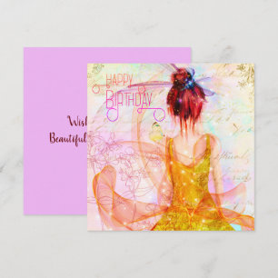Mystisches Girl-Happy zum Geburtstag Karte