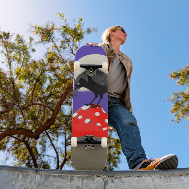 Mystisches Gothic-Raben-Skateboard Skateboard (Außenbereich 1)