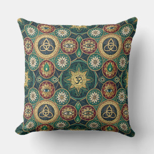 Mystisches heiliges Design - spirituelles Mandala- Kissen