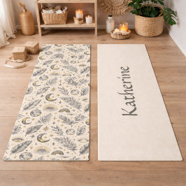 Mystisches himmlisches Mondsternmuster, benutzerde Yogamatte