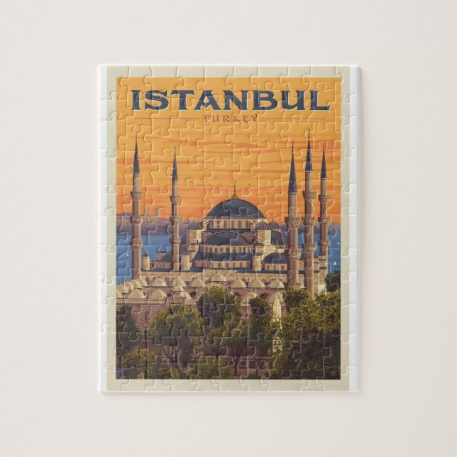 "Mystisches Istanbul-Puzzle – Tor zwischen Ost & Puzzle (Vertikal)