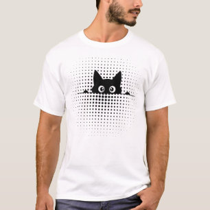 Mystisches Katzenauge-Abstraktes Ausschnitt-Design T-Shirt