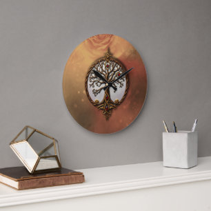 Mystisches Leben des Baumes Große Wanduhr