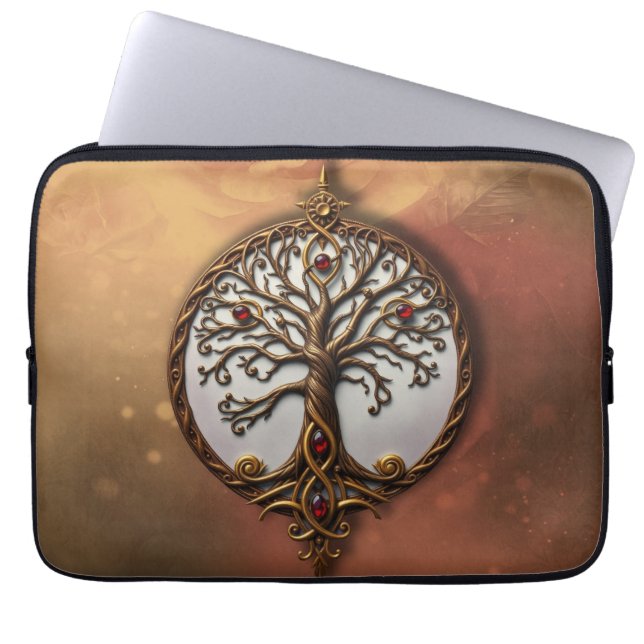 Mystisches Leben des Baumes Laptopschutzhülle (Vorderseite)