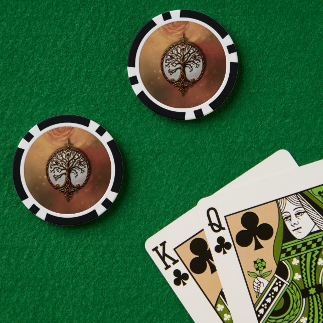 Mystisches Leben des Baumes Pokerchips (Pokertisch (doppelt))
