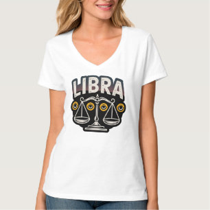Mystisches Libra-Sternzeichen-Emblem T-Shirt