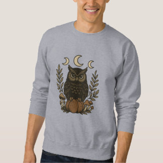 Mystisches Owl Moon Phases-Shirt - Gothic Hexe Sweatshirt