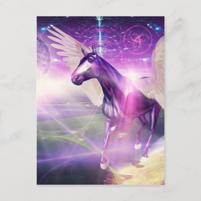 Mystisches Pferd Postkarte (Vorderseite)