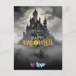 Mystisches Schloss Halloween Gothic Gruseldesign Postkarte