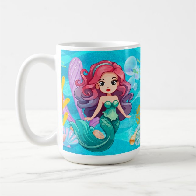 mystisches Sirenendesign Kaffeetasse (Links)