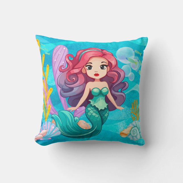 Mystisches Sirenendesign Kissen (Vorderseite)