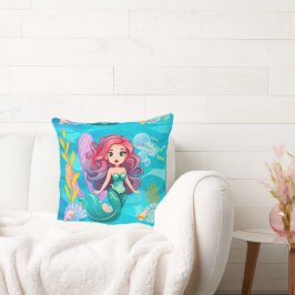 Mystisches Sirenendesign Kissen