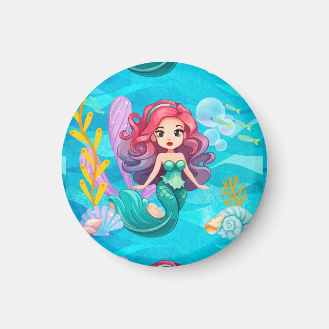 Mystisches Sirenendesign Magnet (Vorne)
