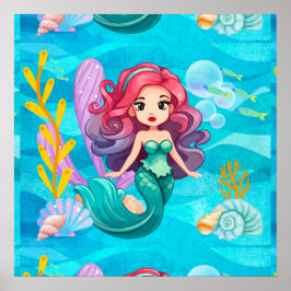 Mystisches Sirenendesign Poster