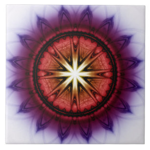 Mystisches symbolisches Fraktal Fliese