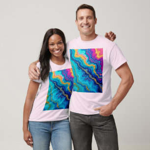 Mystisches Teal- und Gold-Energie T-Shirt
