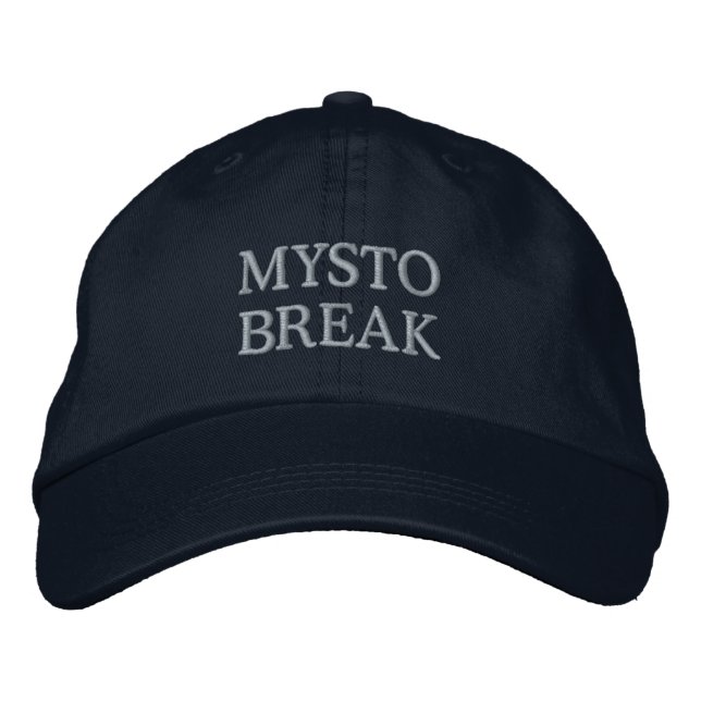 MYSTO-BREAK-Kappe (neutral) Bestickte Baseballkappe (Vorderseite)