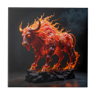 Mythic Fire Bull Fliese