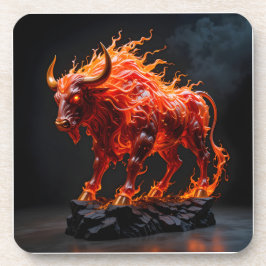 Mythic Fire Bull Getränkeuntersetzer
