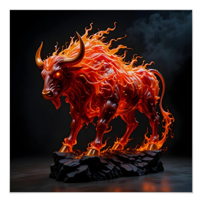Mythic Fire Bull Poster (Vorderseite)