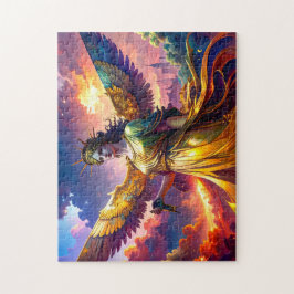 Mythic Lady Liberty Winged Goddess SciFi Fantasy Puzzle
