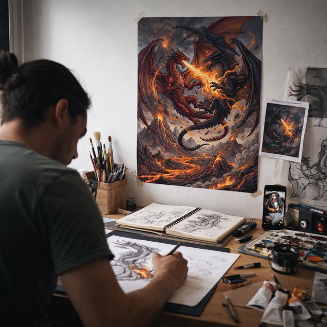 Mythic Realms Clash of Dragons Poster (Von Creator hochgeladen)