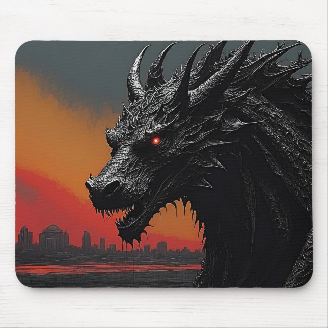 Mythic Vibes - Dragon Noir Mousepad (Vorne)