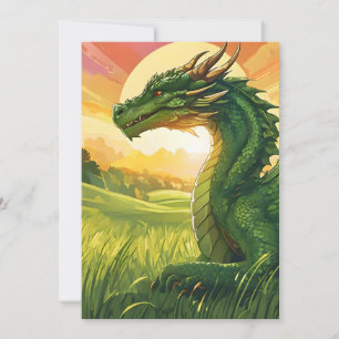 MYTHICAL GREEN DRAGON FEIERTAGSKARTE