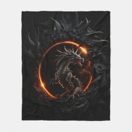 Mythische Drachen-Himmels-Sonnenfinsternis-Decke Fleecedecke