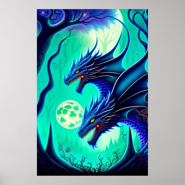Mythische Drachen Poster (Vorne)