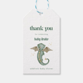Mythische Dragon Baby Shower Gevor Tag Geschenkmar Geschenkanhänger