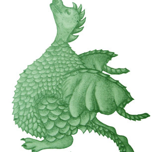 Mythische Fantasiewesen niedlicher grüner Drache Armbanduhr