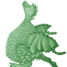 Mythische Fantasiewesen niedlicher grüner Drache T-Shirt