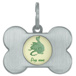 Mythische Fantasiewesen niedlicher grüner Drache Tiermarke