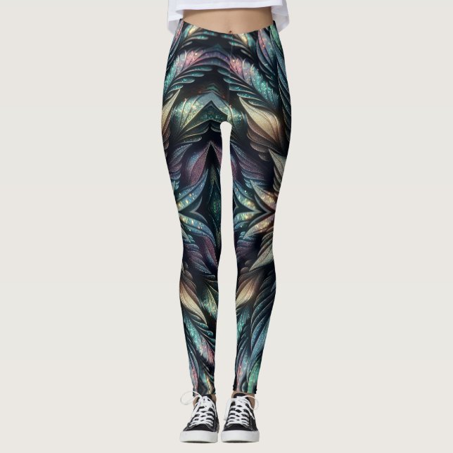 Mythische Federn Leggings (Vorderseite)