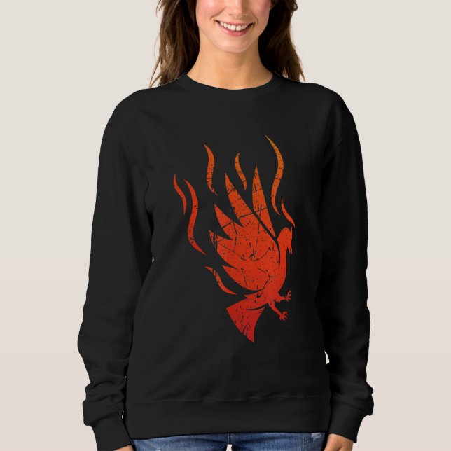 Mythische Feuervogel Phoenix Feuer Flammen Legend  Sweatshirt (Vorderseite)