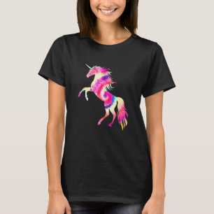 Mythische Gefärbte Krawatte Wasserfarbe Einhorn Id T-Shirt