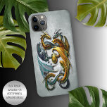 Mythische keltische Drachen Fantasie Tattoo Art iPhone 11Pro Max Hülle<br><div class="desc">Zeitgenössisches Tätowierdesign aus silberblauen und goldgelben Drachen, die ihr Ei halten. Schönes, modernes und cooles Cover für den Trend-geschickten und kunstliebenden angesagten Trendsetter, künstlerischer Motif-Liebhaber, der will, ihr Handy vor Staub und Schmutz, Abnutzung und Tränen zu schützen. Dieses Design ist erhältlich in Apple iPhone 6, 7, 8, 10 oder X,...</div>