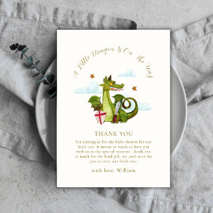 Mythische kleine Dargon-Wolkenstern-Baby-Party Dankeskarte