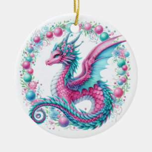 Mythische Kranzwächter des Winters Keramik Ornament