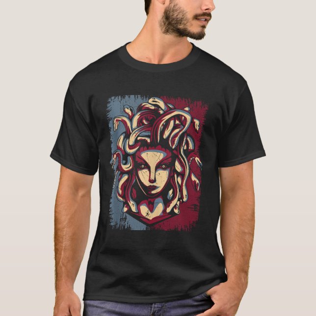 Mythische Kreatur Medusa Griechische Mythologie Go T-Shirt (Vorderseite)