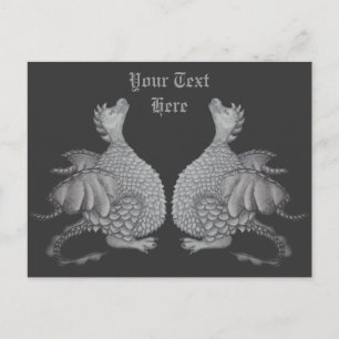 Mythische Kreatur niedlicher Graudrache Postkarte