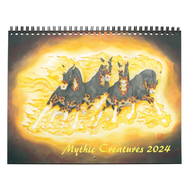 Mythische Kreaturen 2023 Kalender (Titelbild)