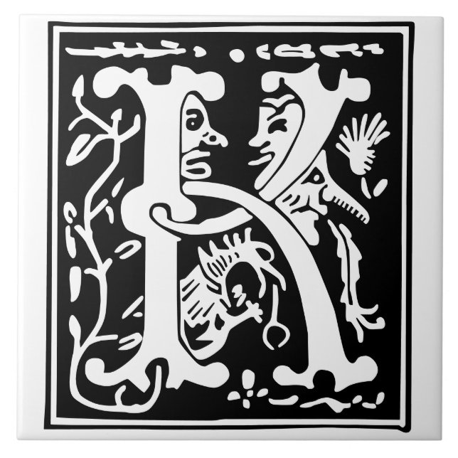 Mythische Kreaturen des 16. Jahrhunderts Dekorativ Fliese (Vorderseite)