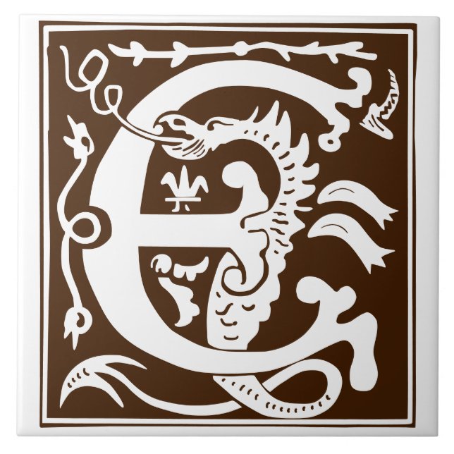 Mythische Kreaturen des 16. Jahrhunderts Dekorativ Fliese (Vorderseite)