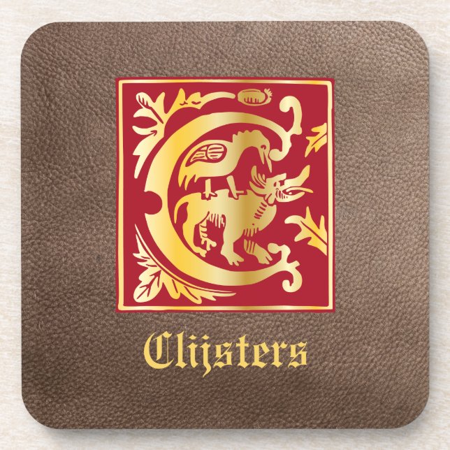 Mythische Kreaturen des 16. Jahrhunderts Dekorativ Getränkeuntersetzer (Vorderseite)