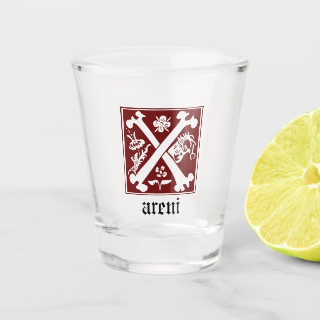 Mythische Kreaturen des 16. Jahrhunderts Dekorativ Schnapsglas (Vorderseite)